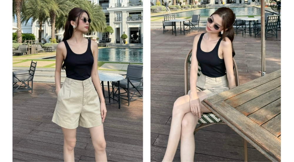 Quần short kaki ống rộng - Q3107