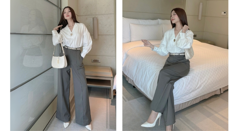 Quần suông công sở chất kaki - Q2295