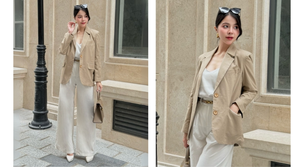 Quần suông công sở xếp ly - Q2119