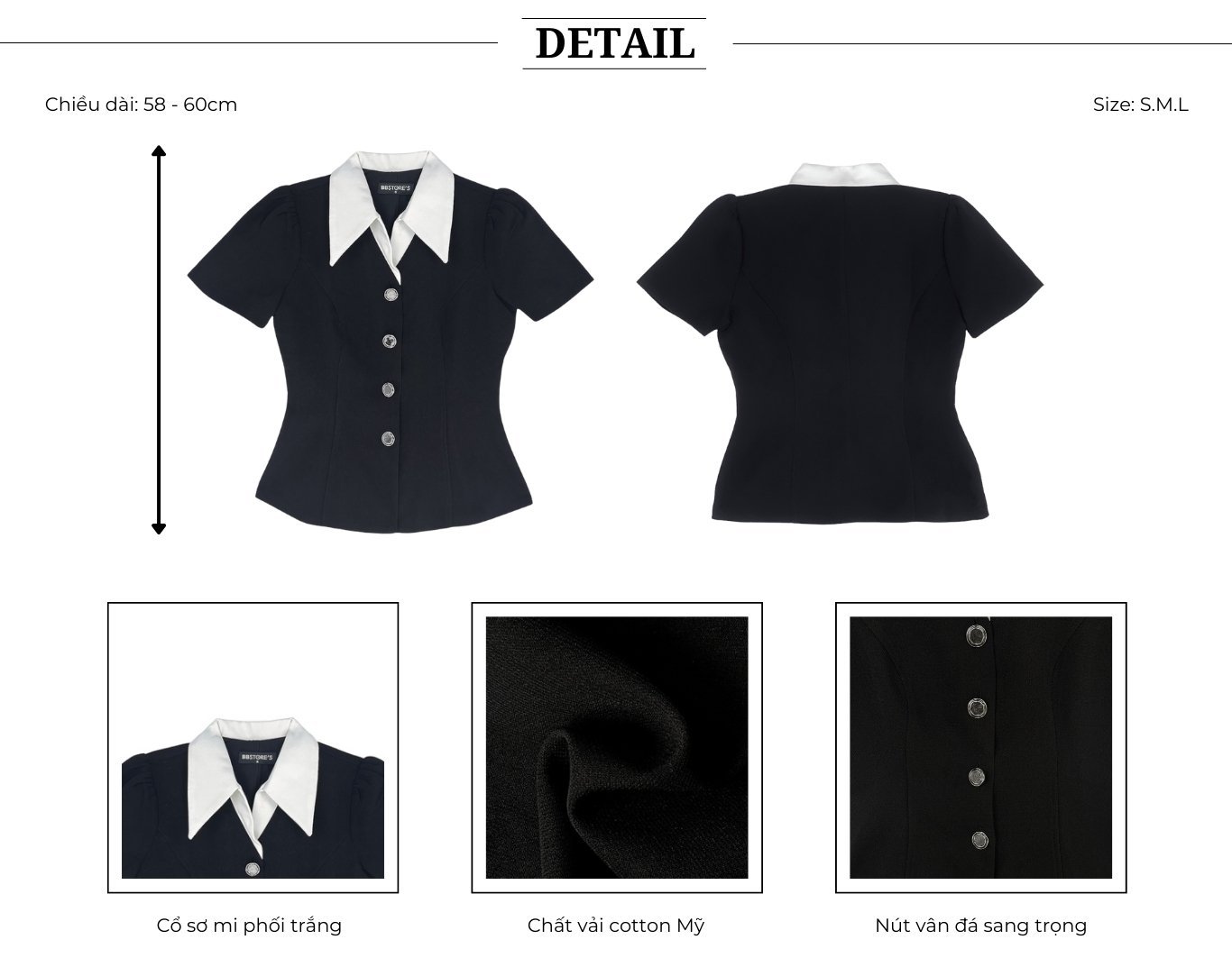 Thiết kế của Áo kiểu peplum sơ mi tay ngắn - A3389
