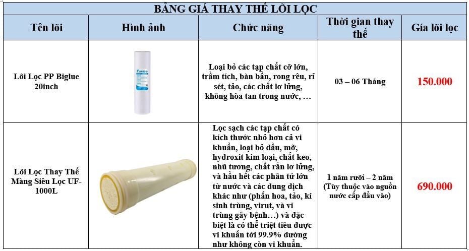 Lọc Nước Đầu Nguồn Biglue 20inch UF-1000L/h Funaco Phương Nam Water 5