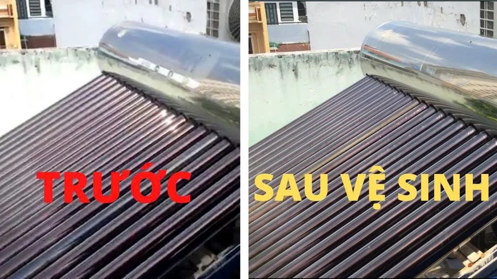 Vệ sinh máy nước nóng NLMT - Phương Nam Water 2