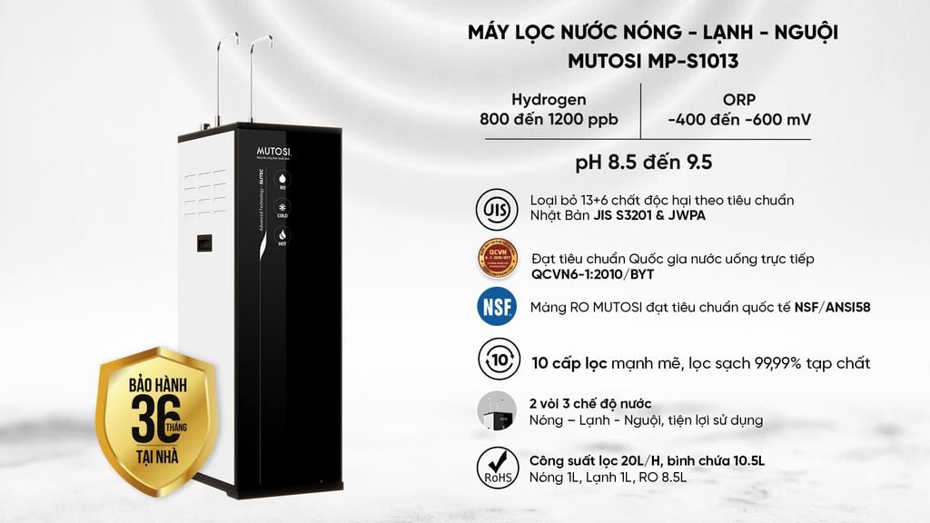 Máy Lọc Nước Mutosi MP-S1013 Nóng Lạnh - Phuong Nam Water 1