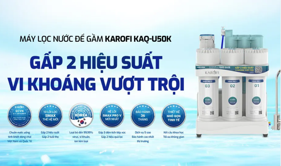 Máy Lọc Nước Karofi KAQ-U50K - Phương Nam Water 1