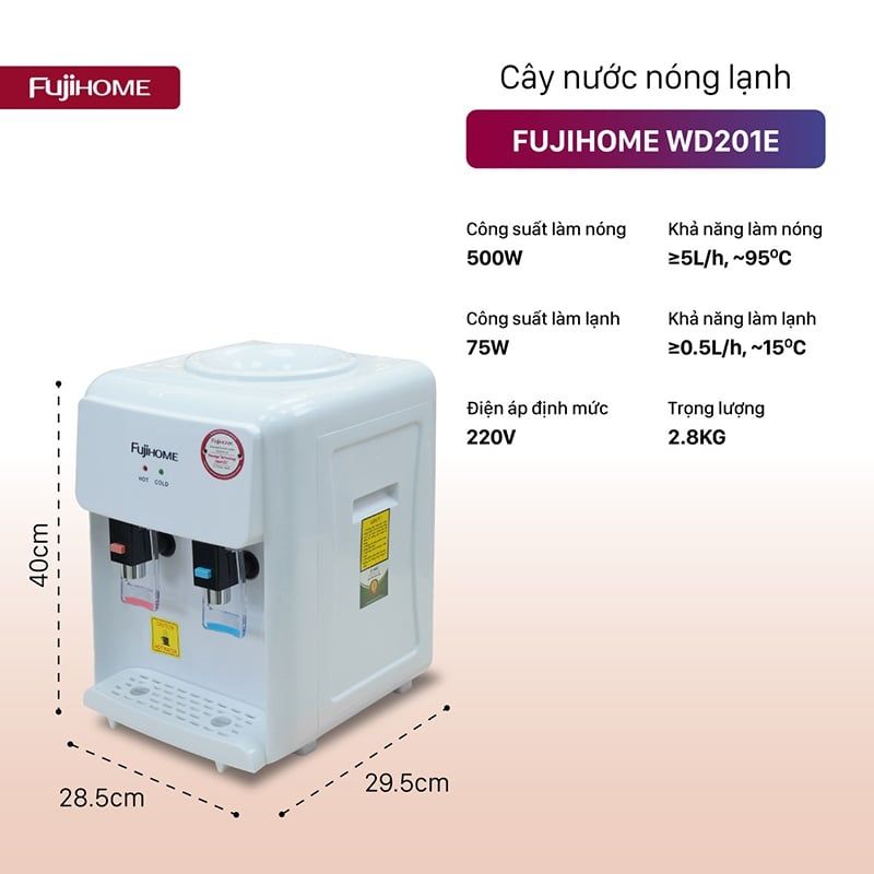 Cây Nước Nóng Lạnh Fujihome WD201E - Phương Nam Water 1