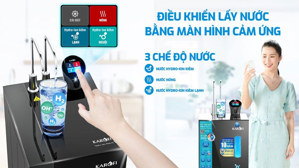Máy Lọc Nước Nóng Lạnh Hydro-ion Kiềm Karofi KAE-S86 - Phương Nam Water 4
