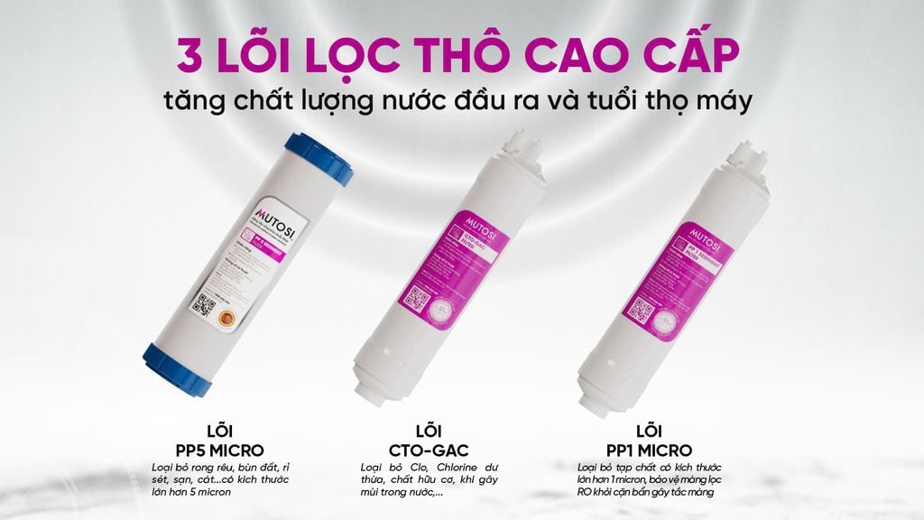 Máy Lọc Nước Mutosi MP-S1013 Nóng Lạnh - Phuong Nam Water 3