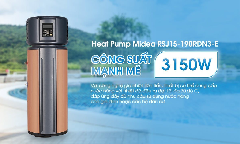 Bơm Nhiệt Midea RSJ15-190RDN3- E - Phương Nam Water 5