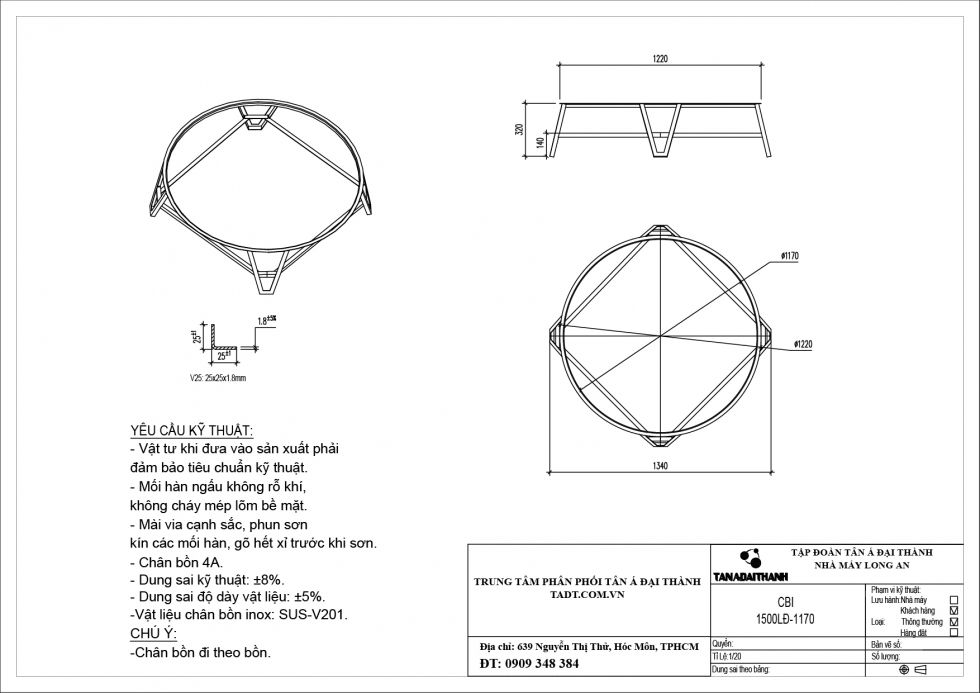 Bồn Nước Inox 1500L SUS 316 Đại Thành Đứng - Phương Nam Water 2
