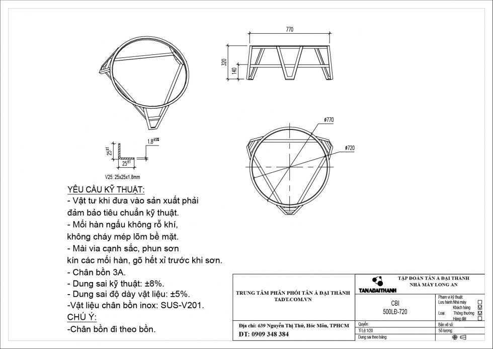 Bồn Nước Inox 500L SUS 316 Đại Thành Đứng - Phương Nam Water 2
