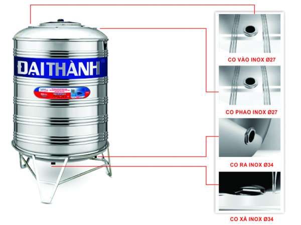Bồn Nước Inox Đại Thành 310L Đứng - Phương Nam Water 4