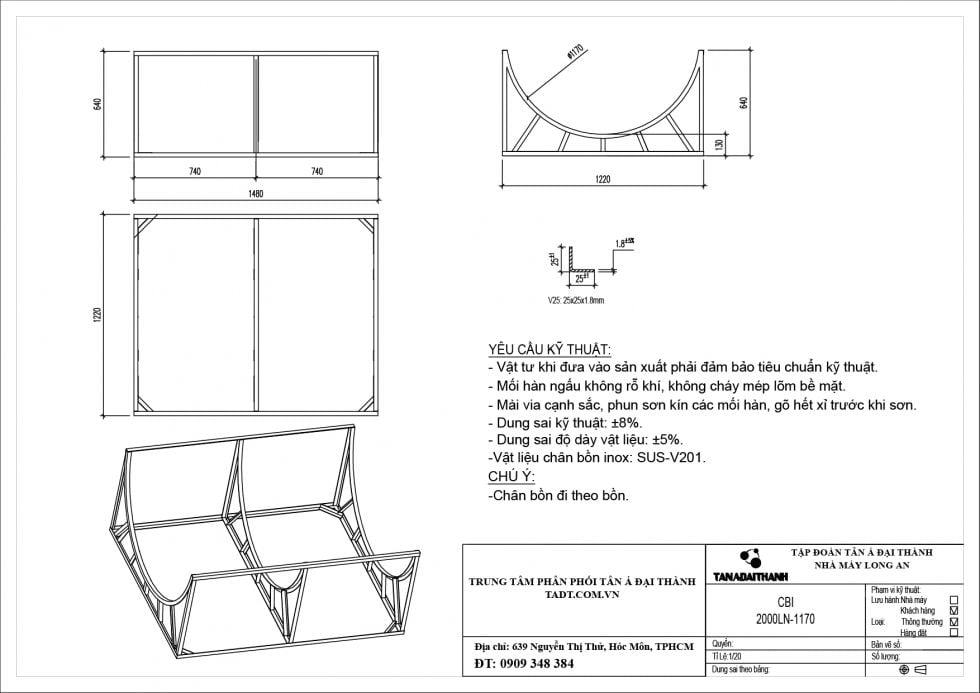 Bồn Nước Inox Ngang 2000L - Phương Nam Water 2