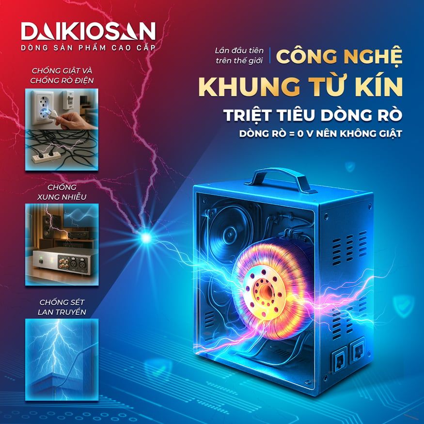 Chống giật Daikiosan 7.5KVA DE075 1F - Phương Nam Water 7