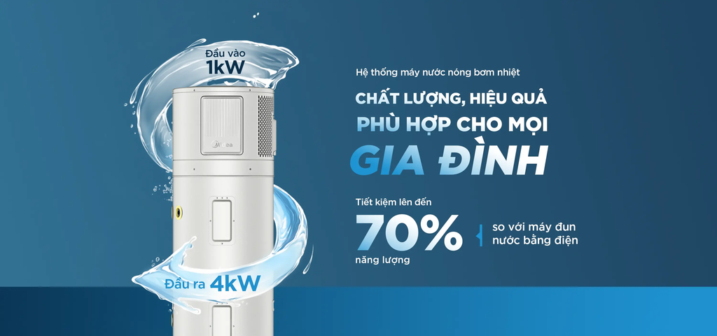 Máy bơm nhiệt Midea - Phương Nam Water 1