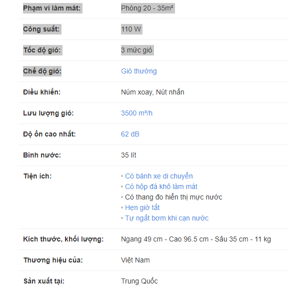 Quạt Hơi Nước Daikiosan DKA - 03500C - Phương Nam Water 11