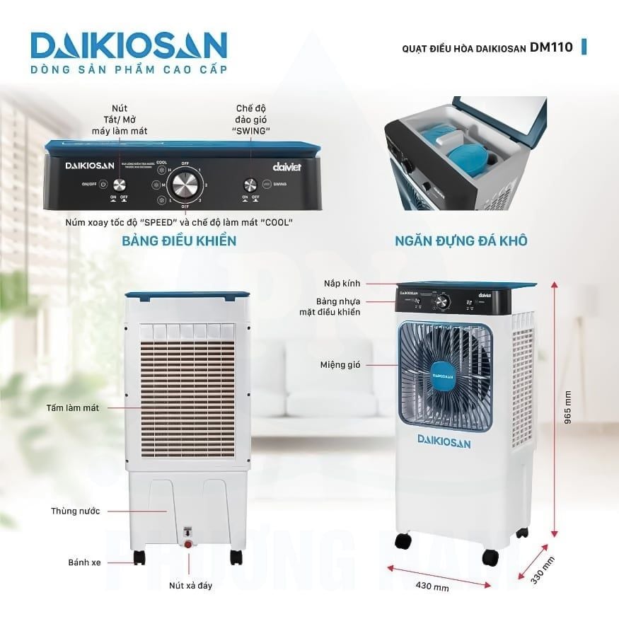 Quạt Hơi Nước Daikiosan DM110 - Phương Nam Water 8