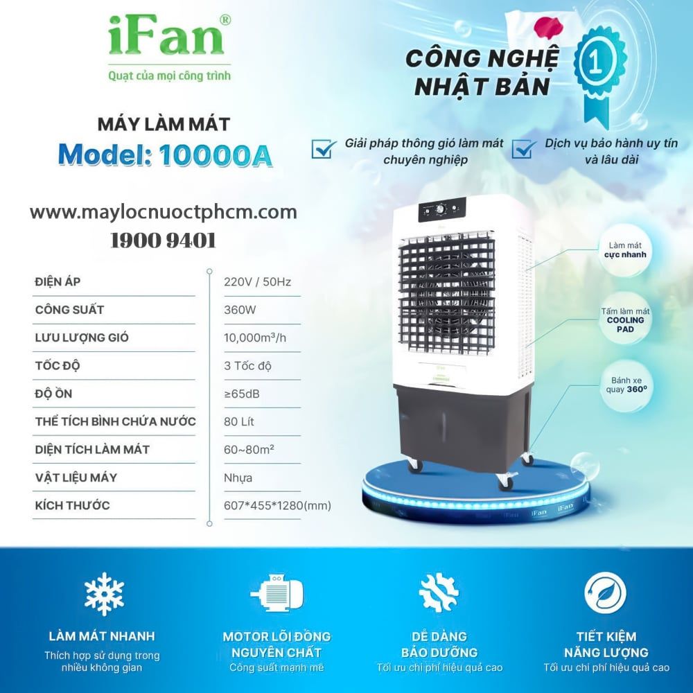 Quạt Hơi Nước IFAN-10000A - Phương Nam Water 1