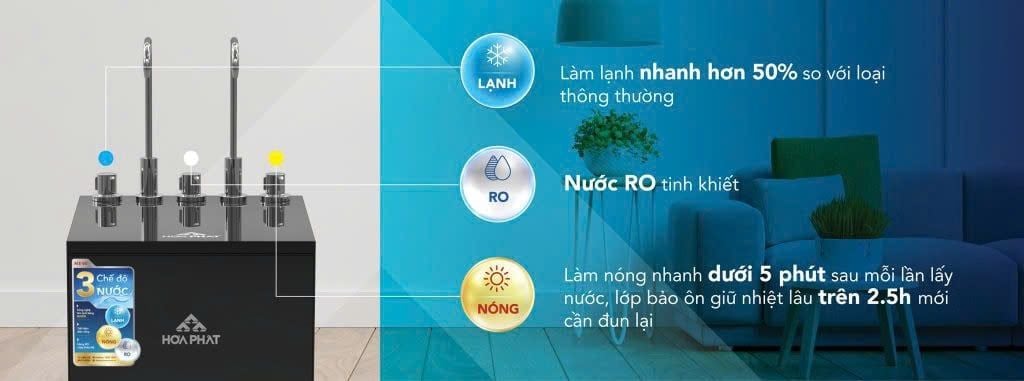 Máy Lọc Nước RO Hòa Phát HWBS2B 1021 - Nóng Lạnh - Phuong Nam Water