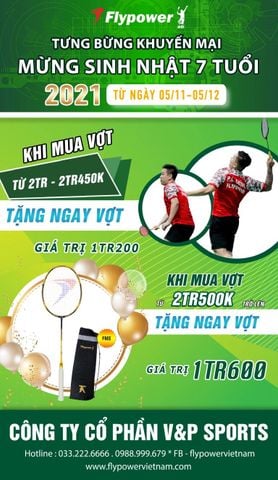 Tưng bừng khuyến mãi mừng sinh nhật lần thứ 7 của thương hiệu Flypower