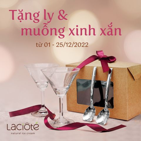 QUÀ GIÁNG SINH - TẶNG NGAY LY VÀ MUỖNG ĂN KEM XINH XẮN