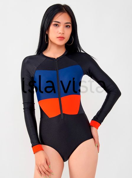 Bikini che khuyết điểm vòng 2 liền thân tay dài Isla Vista
