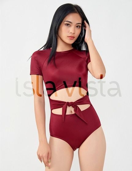Bikini che khuyết điểm vòng 2 với quần bơi cạp cao isla vista