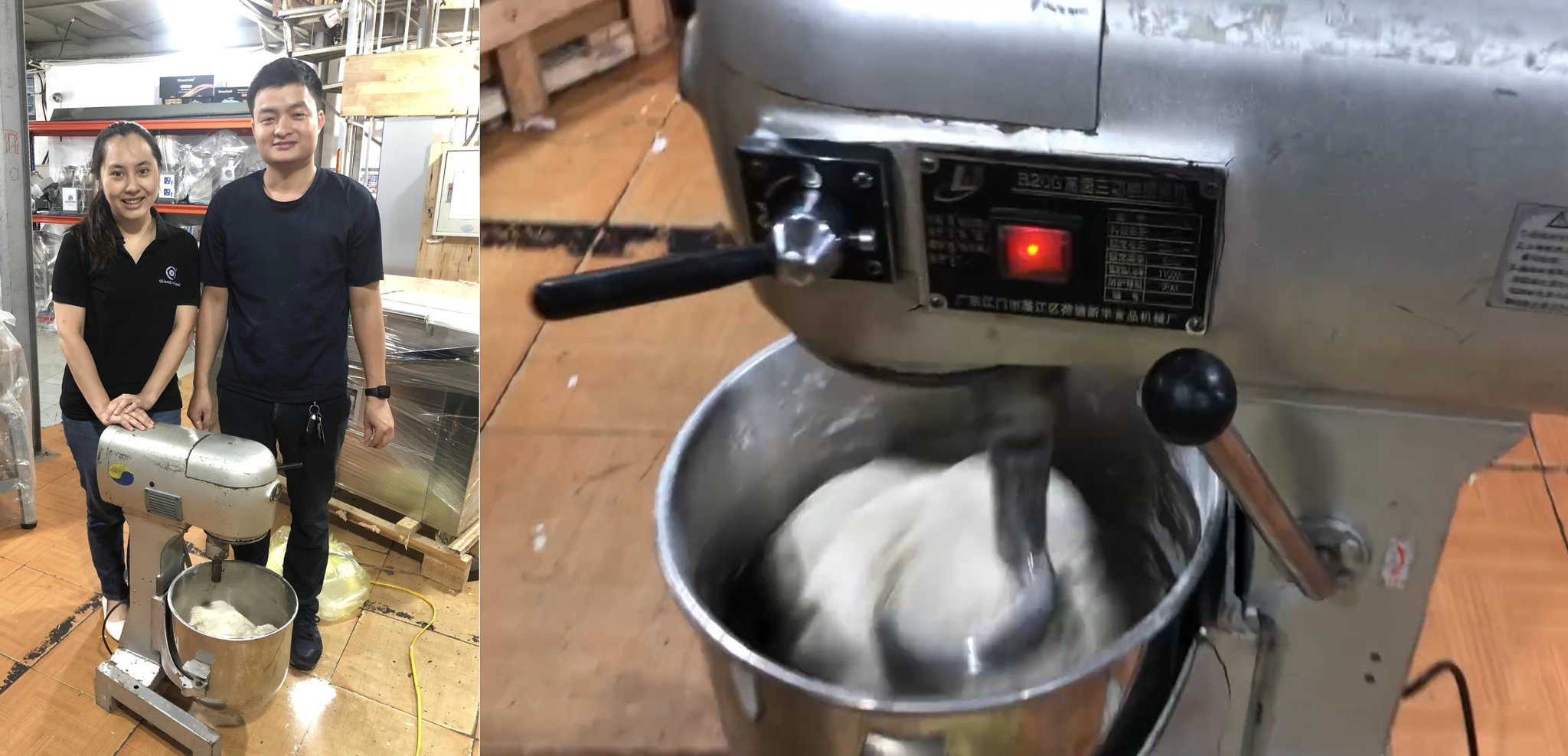 Anh Chí cửa hàng pizza Yamato Ecopark đã tin dùng dịch vụ máy trộn bột làm bánh