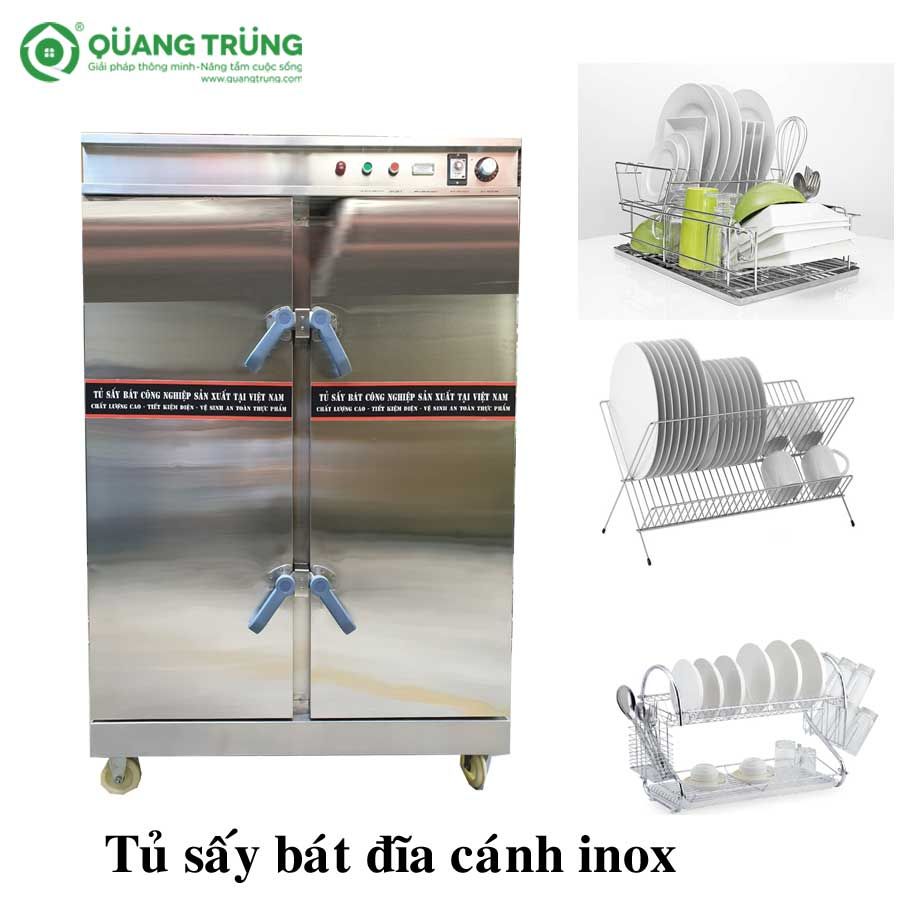 Tủ sấy bát đĩa cánh inox Quang Trung QTI1200L