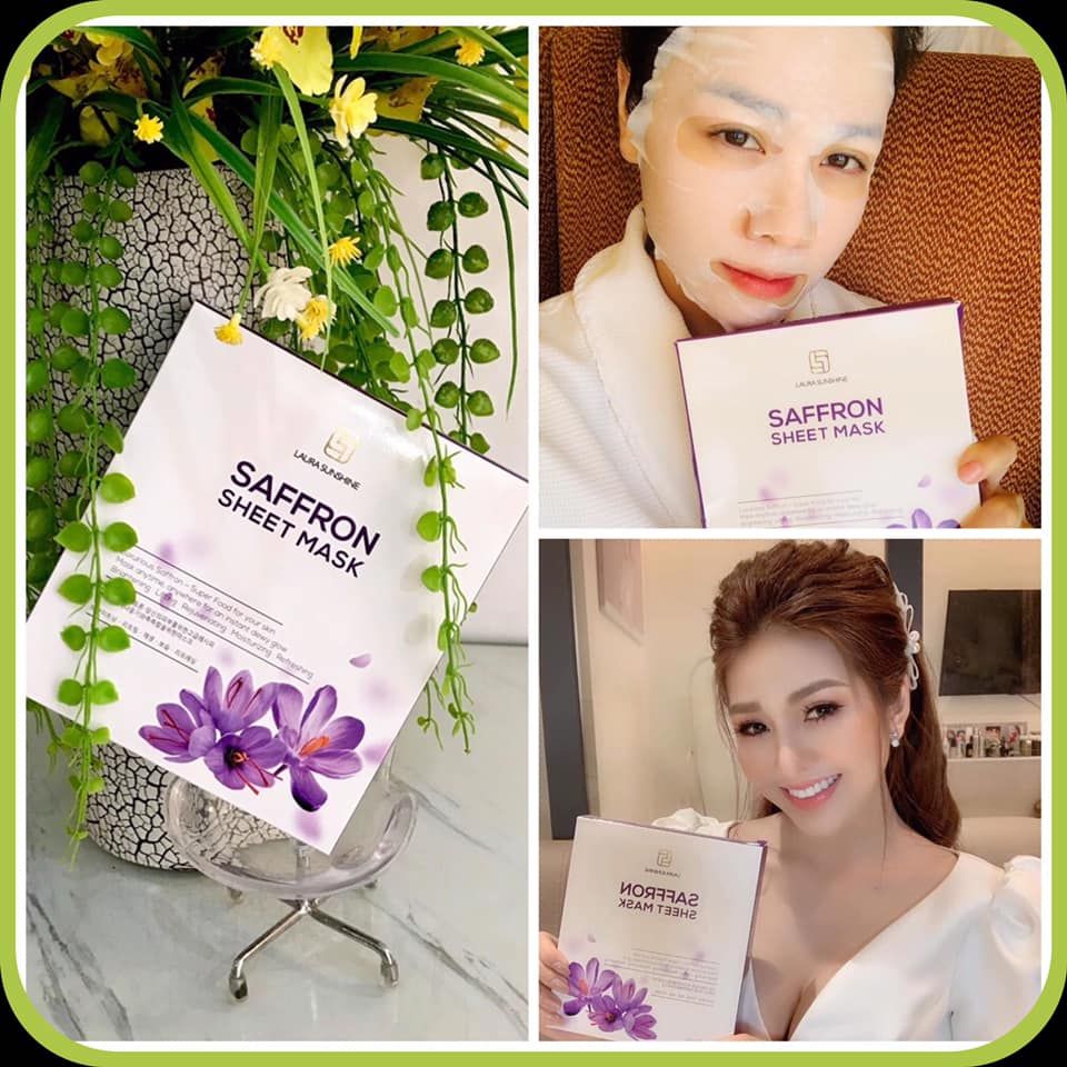 Mặt nạ Nhụy hoa nghệ tây Saffron Laura Sunshine sheet mask Laura Sunshine Nhật Kim Anh