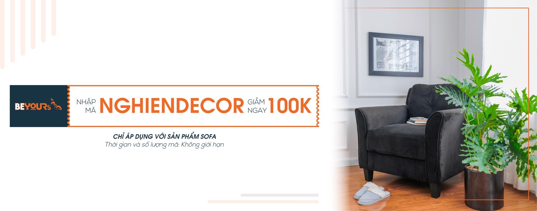 ƯU ĐÃI HẤP DẪN GIẢM NGAY 100K KHI MUA GHẾ SOFA TẠI BEYOURs