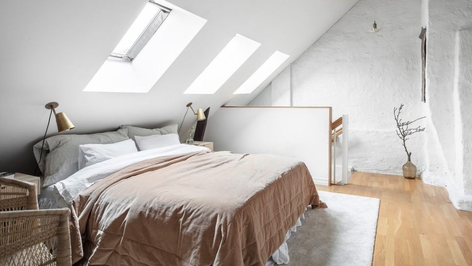 Ý tưởng thiết kế phòng ngủ áp mái siêu đẹp và độc đáo