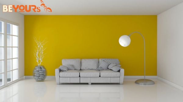 Tường màu vàng chọn sofa màu gì cho PHÙ HỢP với nội thất ?
