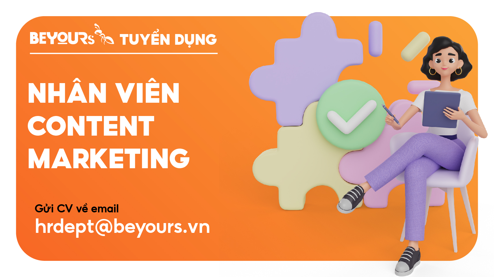 [HCM - Quận 7] Tuyển dụng nhân viên Content Marketing - Full time