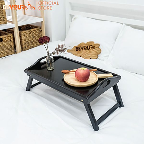 bàn ăn mini bed tray black