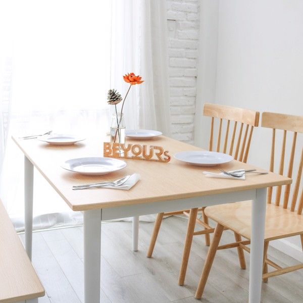 BỘ BÀN ĂN NARI DINNER TABLE SIZE S NATURAL WHITE