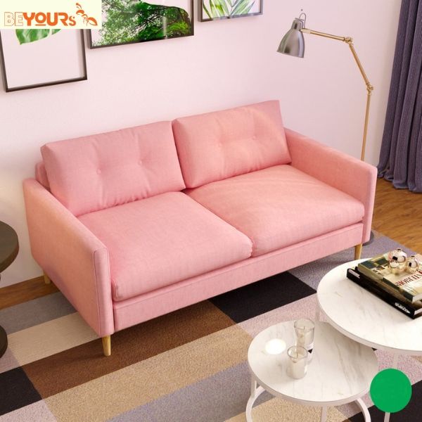 Ghế sofa giường màu hồng
