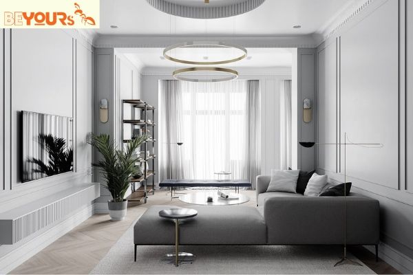 Gợi ý cách phối sofa màu ghi xám với tông nền phòng của bạn
