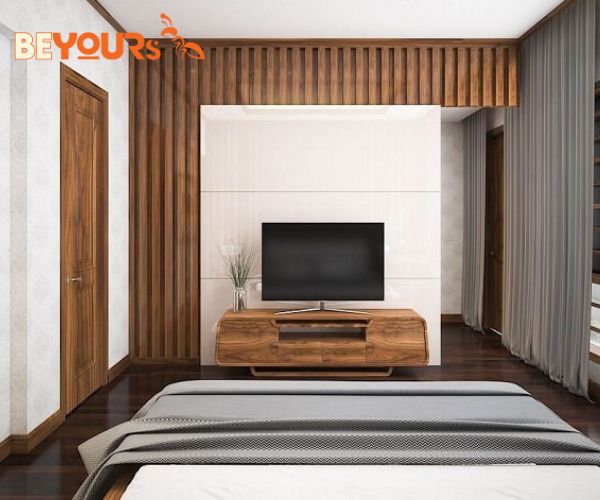 Kệ tivi phòng ngủ bằng gỗ bền theo thời gian