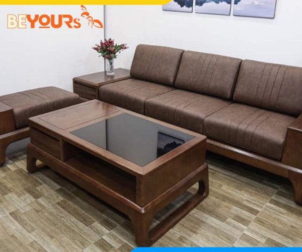 Mẫu sofa gỗ chân kiểu