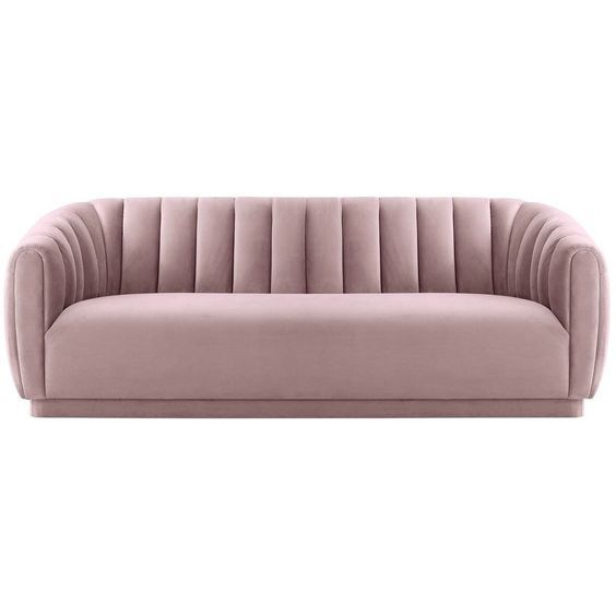 Sofa nhung hồng vỏ đỗ