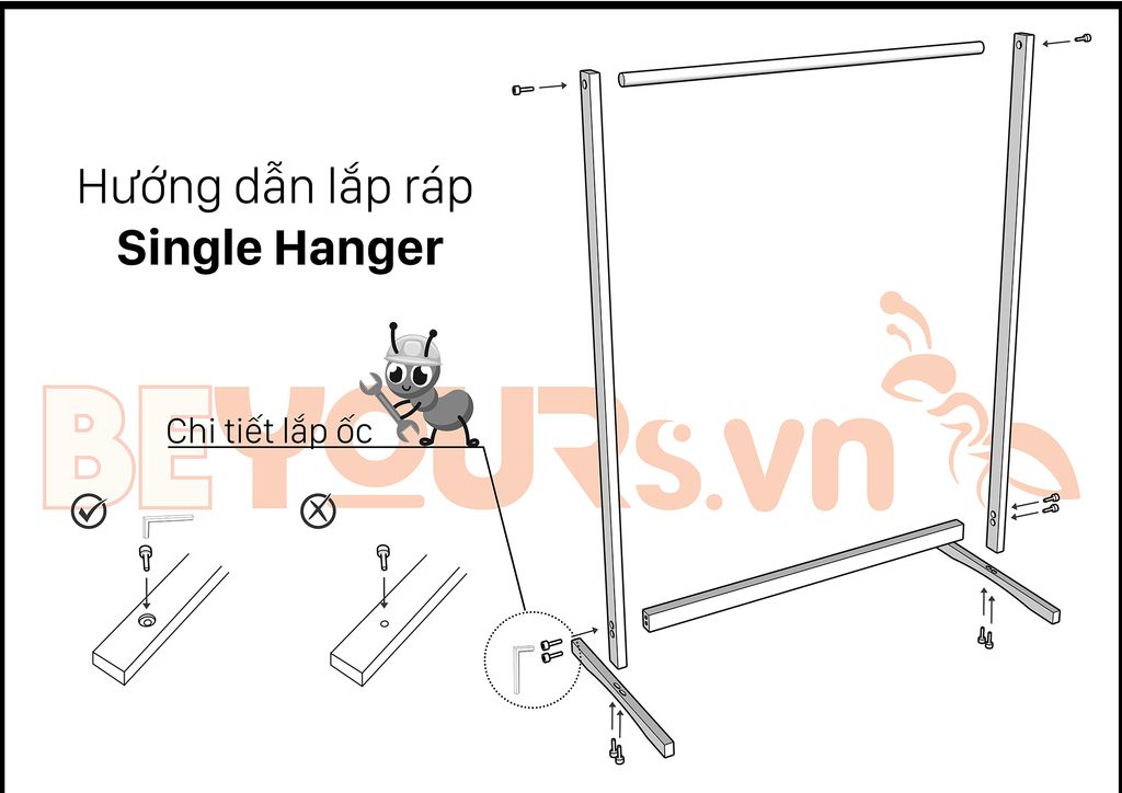 
GIÁ TREO QUẦN ÁO SINGLE HANGER SIZE L BLACK