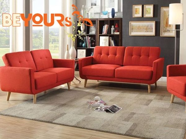 Sofa phòng khách màu đỏ