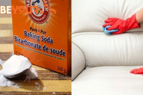 Vệ sinh ghế sofa da với baking soda