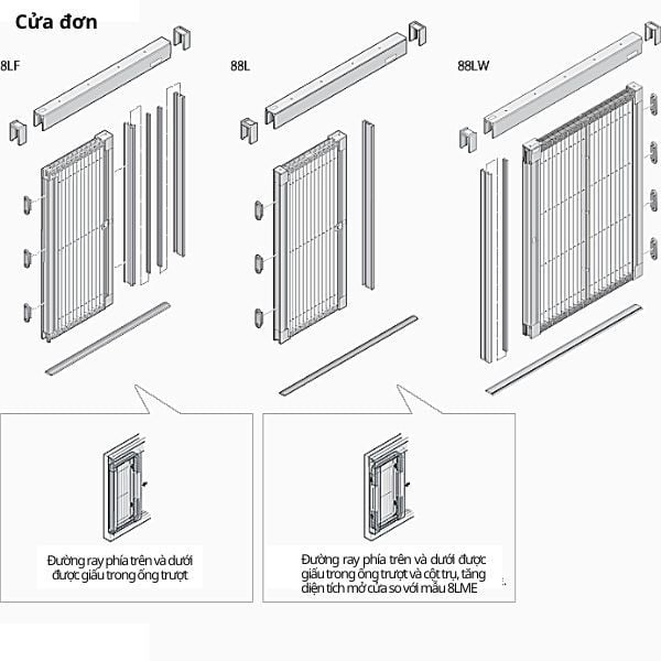 cửa lưới chống muỗi xếp trượt