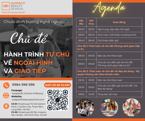 THÔNG BÁO SỰ KIỆN: CHUỖI ĐỊNH HƯỚNG NGHỀ NGHIỆP - HÀNH TRÌNH TỰ CHỦ VỀ NGOẠI HÌNH VÀ GIAO TIẾP
