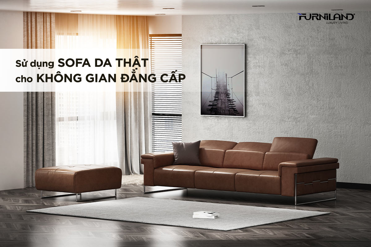 Sử Dụng Sofa Da Thật Cho Không Gian Đẳng Cấp