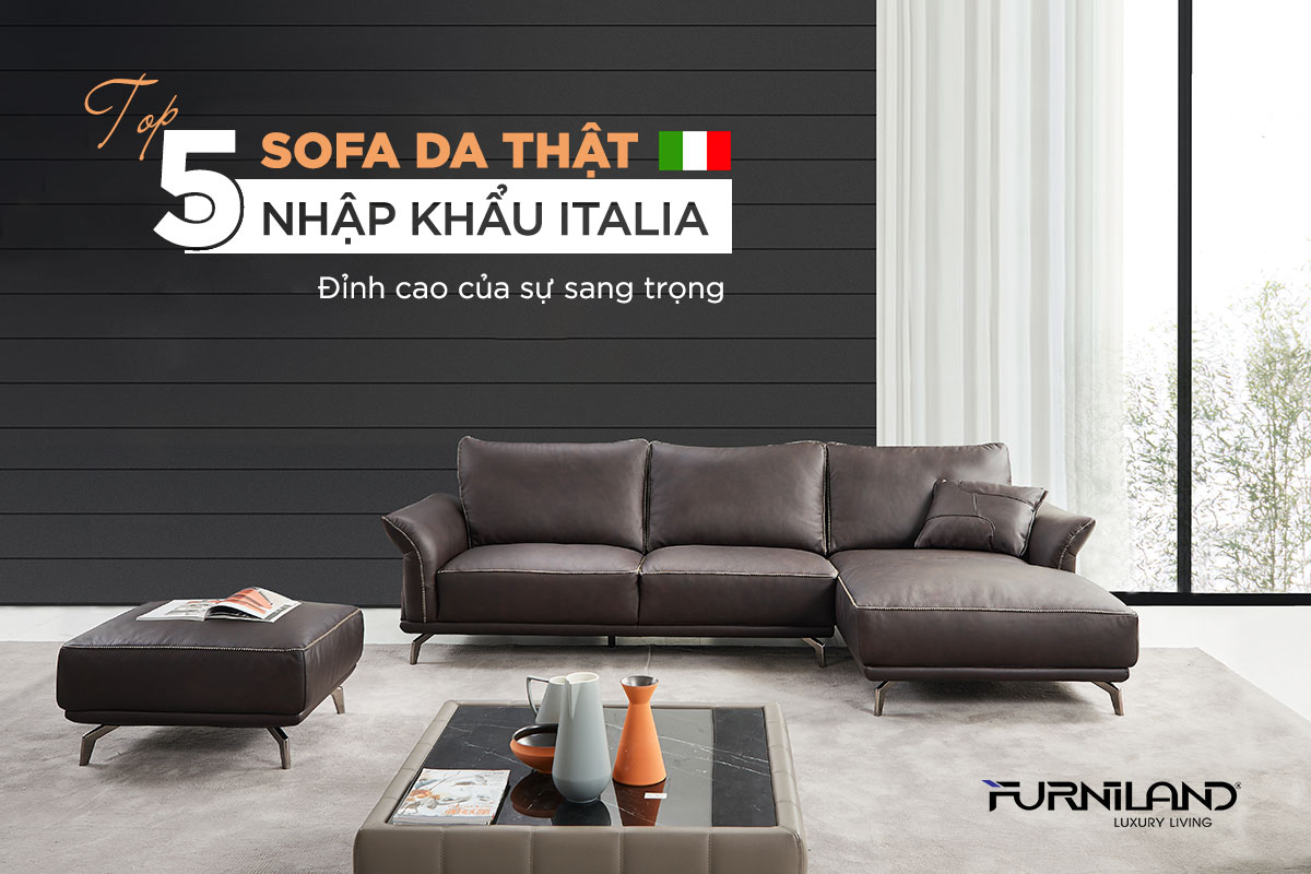 Top 5 mẫu Sofa da nhập khẩu Italia - đỉnh cao của sự sang trọng