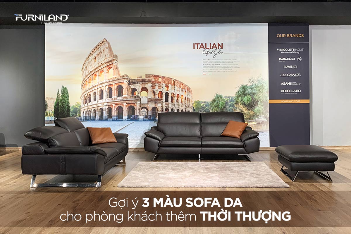 Gợi Ý 3 Màu Sofa Da Cho Phòng Khách Thêm Thời Thượng