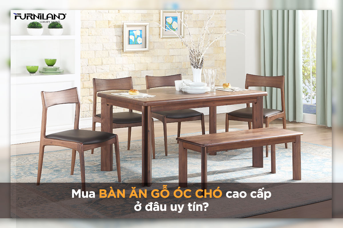 Mua Bàn Ăn Gỗ Óc Chó Cao Cấp Ở Đâu Uy Tín?