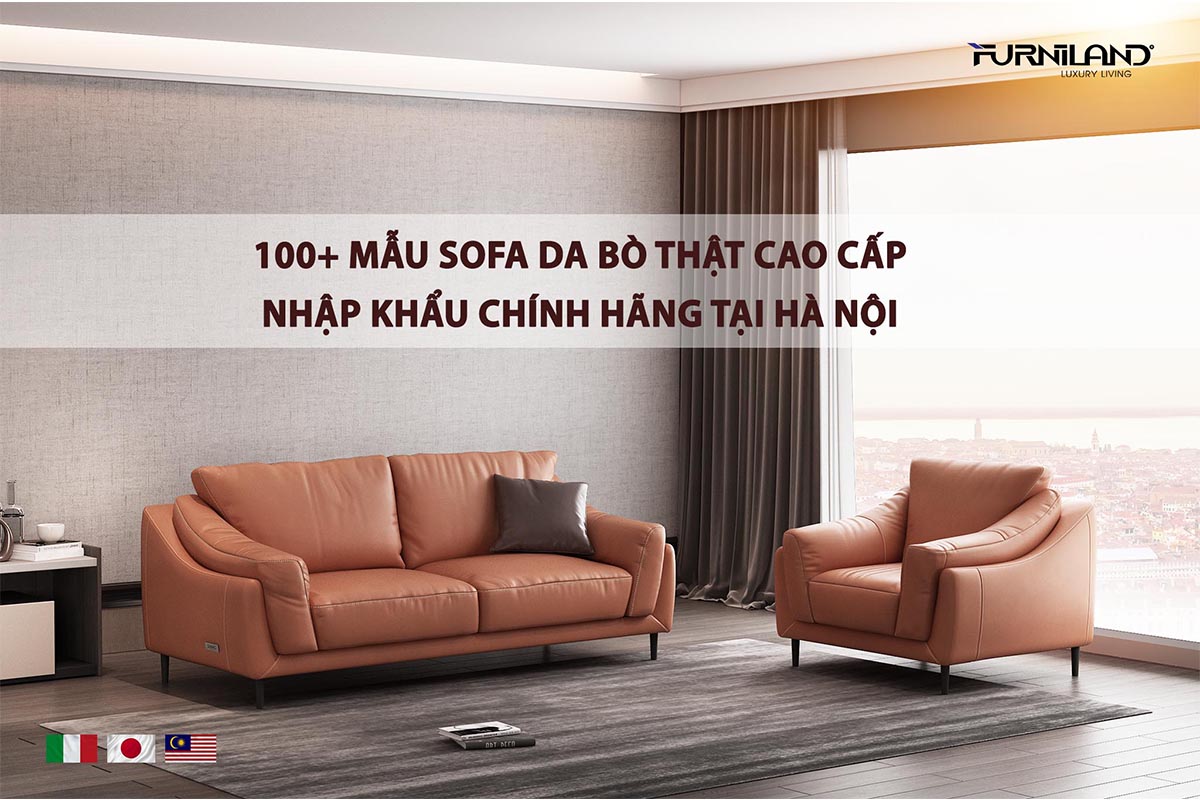 100+ Mẫu sofa da bò thật cao cấp nhập khẩu chính hãng tại Hà Nội